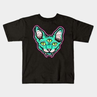 Sphynx cat minds eye Kids T-Shirt